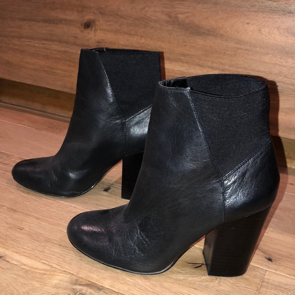Black Leather booties